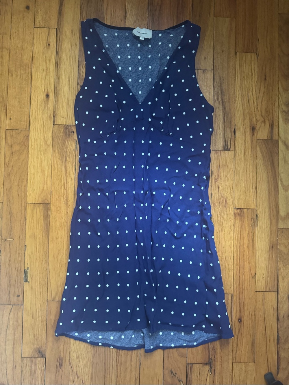 Reformation Calix Mini Dress Navy - Picture 7 of 7